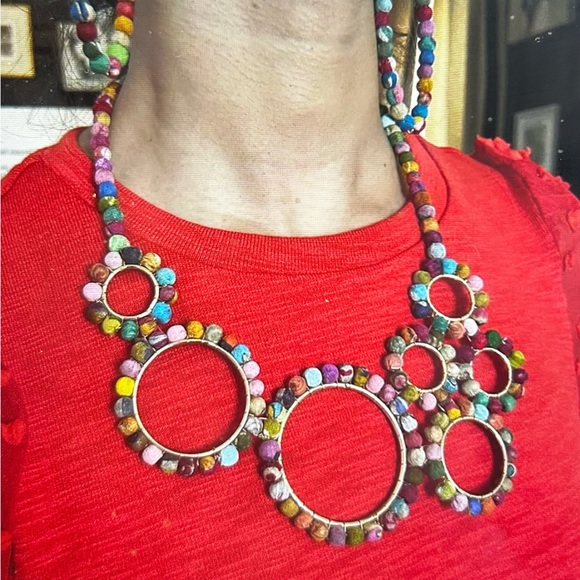 Kantha Spherical Necklace - Picture 1 of 3